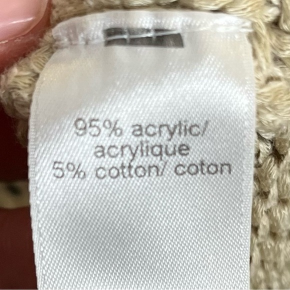 MAURICES Crochet Knit Tassel Sweater Top Boho Tan - Picture 7 of 7